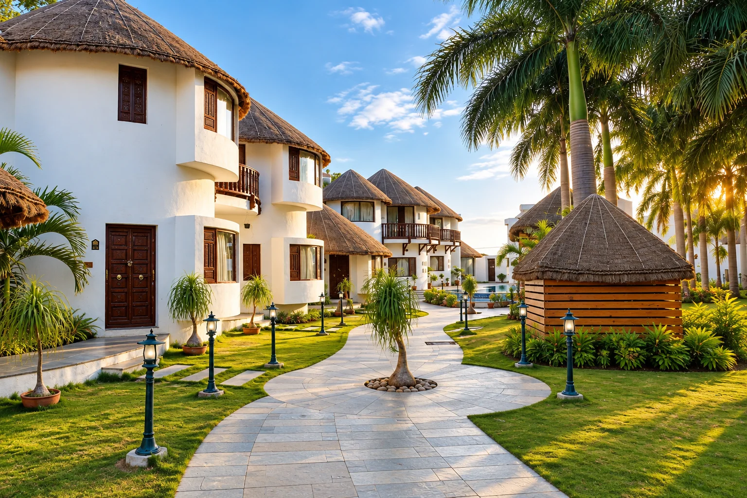 Luxury hotel stone installation