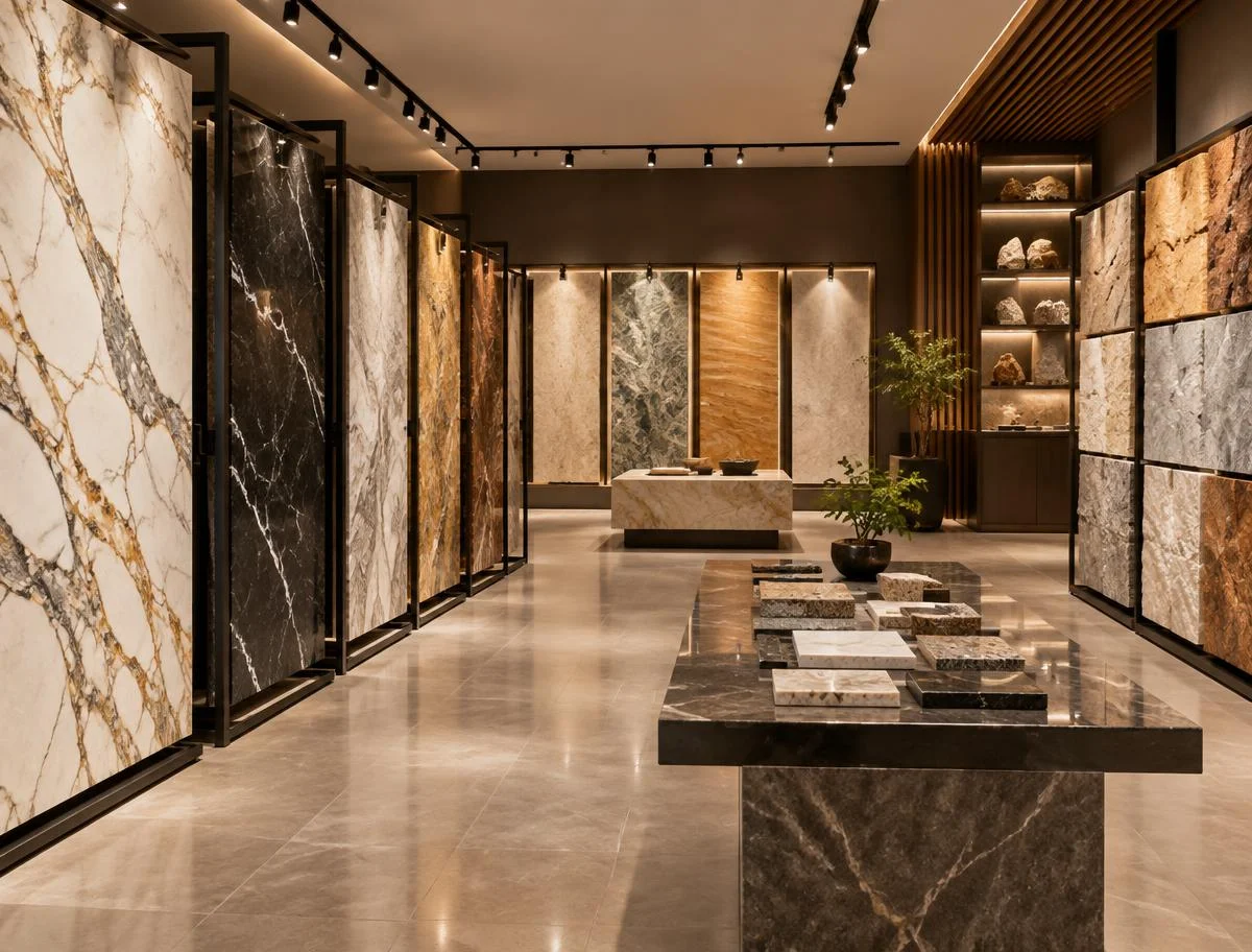 Premium natural stone showroom